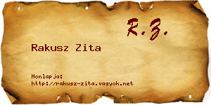 Rakusz Zita névjegykártya